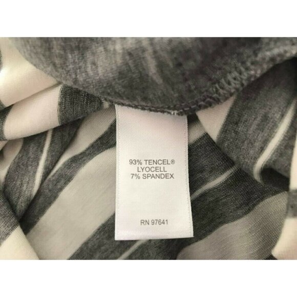 PURE JILL J.Jill Open Front Cardigan Tencel Size XL Getaway Jacket Gray Stripe - Picture 8 of 8